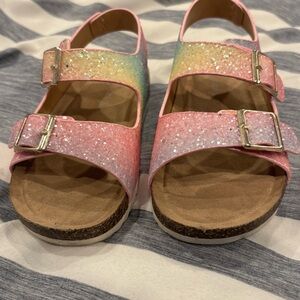 Glittery Pink Kids Sandals